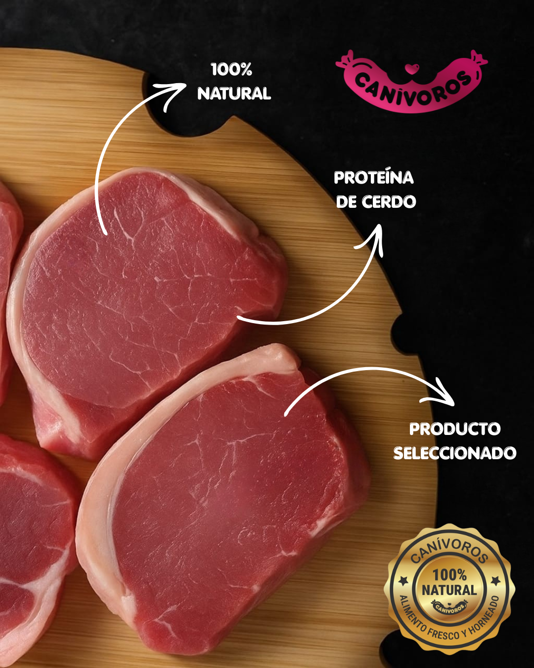 comida natural para perros de cerdo